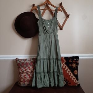 Aerie green midi dress 118